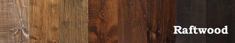 Raftwood is een houten vloer gemaakt van oude spoorbielzen.