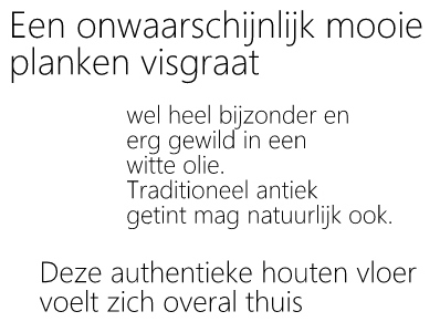 Duoplanken zijn er ook in visgraatvorm