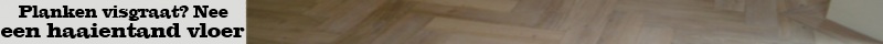 Een planken visgraat houten vloer? Nee, een haaientand eiken houten vloer