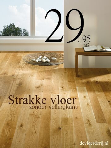 Houten vloer aanbieding eiken, nu al voor 29.95 m2 Houten vloer aanbiedingen bij de Vloerderij