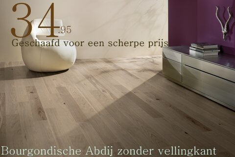 Massieve houten vloer, goedkoop geprijsd